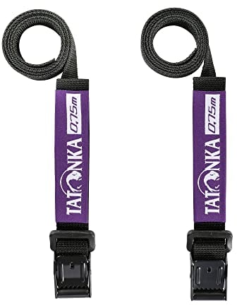 Tatonka Packriemen Easy Strap 18mm / 0,75m (2 Stück) - Zwei Spanngurte mit Metallschließe - 1,8 cm breit und 75 cm lang - Zur Volumenregulierung oder zum Befestigen von Ausrüstung