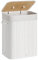 SONGMICS Bamboo Laundry Basket, 72L Foldable Laundry Hamper, Rectangular Storage Hamper with 3 Handles, 40 x 30 x 60 cm, White LCB010W01