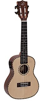DIMAVERY UK-800 Concert Ukulele, Fichte massiv | Konzert-Ukulele mit Tonabnehmer