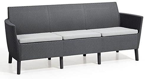 Gartensofa Polyrattan-Sofa SALEMO - 3er graphit