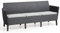 Gartensofa Polyrattan-Sofa SALEMO - 3er graphit