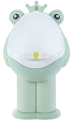 lulalula Urinoir d'apprentissage de la propreté en forme de grenouille pour garçons avec cible de visée amusante - Urinoir d'apprentissage de la propreté debout (vert)