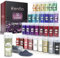 Renfio 32 Colors Glitter Set, 16.93oz 480g Ultra Fine Glitter Powder PET 1/128 0.008 0.2mm Resin Suppies Assorted Craft Glitter for Fake Nails, Resin Art, Tumblers, Slime, Hair, Bomb