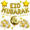 Eid Mubarak Dekoration gold Luftballons Muslim Latex Ballons Star Moon Ballon Eid Al-Fitr Ballon Folienballon für Eid Mubarak Ramadan Feier Mubarak Kareem Decoration