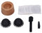 Kit de Tasses Filtrantes pour Capsules de Café, Kit de Capsules Vertuo Réutilisables avec 2 Tasses Filtrantes Réutilisables Noires de 230 Ml, Support en Hêtre, 20 Couvercles D'étanchéité en Aluminium,