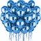 PuretéavHom 60 Stück Luftballons Blau Helium Ballons 12 Zoll Luftballon Latexballons Metallic Luftballons für Geburtstagsdeko Babyparty Hochzeit Taufe Deko Partydeko