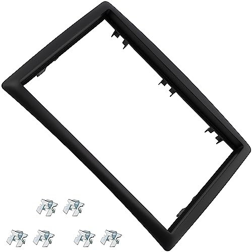 AERZETIX - C11144 - Cadre façade Adaptateur réducteur 2 DIN pour autoradio de Voiture - Moulage/Cache en Plastique - Compatible avec Renault Megane II