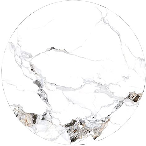 Slate dining table turntable Lazy Susan home round table marble disc base dining table rotary turntable desktop round table turntable (Color : Wit)