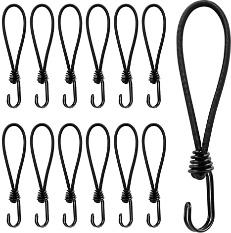 TaoTazon Spanngummi Mit Haken 24 Stück, Expander 20 cm, Multifunktional Hochbelastbare Planenspanner Gummispanner für Stationäre Transportanhänger Banner Plakate Zelte