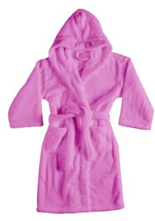 BIANCHERIAWEB Accappatoio con Cappuccio in Morbida Spugna MOD. Sophie Tinta Unita M Fucsia