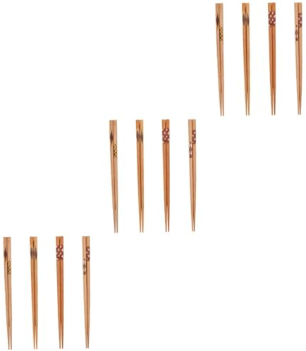 Alipis 12pares Palillos De Madera Japoneses Reutilizables Para Sushi y Cocina Perfectos Para Familiar y