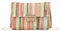 WOG2008 Gestreifte Stroh-Clutch für Damen, bunt, gewebt, Umhängetasche, Sommer, Crossbody-Tasche, Grün