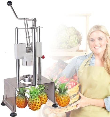 NVYAZJ Pelador de Cuchillos de piña Comercial, máquina Manual Grande para pelar y Quitar Carne de piña con Acero Inoxidable 1000-1500 Piezas/Hora, Cortador de piña, pelador, descorazonador