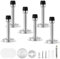 Luckwaii 6 Pcs Stainless Steel 304 Door Stopper - Heavy Duty Self Adhesive Door Stop With Rubber Tips for Bedroom, Bathroom, Kitchen, Office