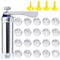 Cookie Press Set, Cookie Press Icing Gun Aluminium Alloy Churro Maker with 20 Discs & 4 Cake Decoration Tips for Home DIY Biscuit Decoration