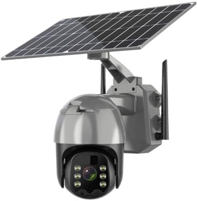 4G SIM Card Solar Camera Built-in Battery Outdoor IP Camera 4MP Wireless Security PTZ Camera PIR Motion Surveillance Camera for Home Security(4G Camera Only)