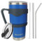 BEXORA 30oz Tumbler with Straw and Lid, Travel Mug- Double Wall Vacuum Stainless Steel Insulated Water Bottle for Drinking Hot or Iced Coffee Drink-Insulated Coffee Cup (Blue)