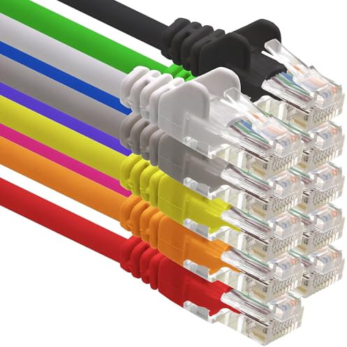 1CONN cable de red CAT-6 RJ45 10x 3 metros - 10 colores