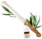 Brotmesser personalisiert, Olivenholz - Hochwertiges Solinger Brotschneidemesser mit Wellenschliff als individuelles Geschenk