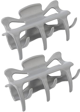 Qukaim Lockenwickler, Klauen-Clips, 2 Stück, Lockenwickler, Klauen-Clips, Ersatz für Frauen und Mädchen, Rollenteilungsklammer für Haarstyling, Schwarz