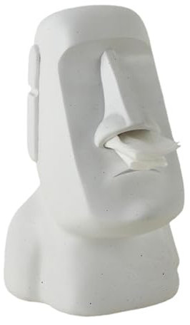 Rrlihjgu Osterinsel-Gesichts-Muster-Taschentuch-Abdeckung Osterinsel Taschentuchspender, Kosmetiktücherbox for Küche Badezimmer Schlafzimmer Servietten-Taschentuchbox Mit -Figur