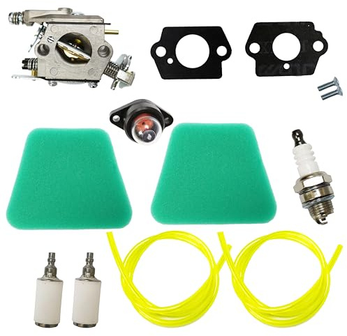Kit de carburateur avec Bougie d'allumage Filtres à air pour McCulloch 333 335 338 435 436 440 441 442 438 444 Tronçonneuse Remplacer 5300718-21 Mac 2214 AV