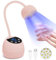 Lermende Mini UV Light for Gel Nails with 2000mAH Battery, Gooseneck UV Nail Light with 2 Timers 45s /90s, Portable & Rechargable Gel Light/Cure LED Nail Lamp in Salon Or DIY at Home (M2(36W)-Pink)