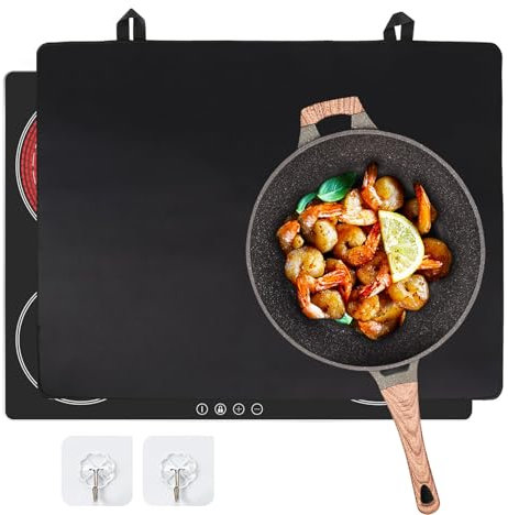 Hob Covers, 72.5x52CM Induction Hob Protector Mat Waterproof Ceramic Hob Covers Electric Hob Covers to Protect From Scratches Dirt