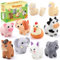 Jouets de Tri d'animaux de la Ferme Montessori en Silicone - Empilage Couleurs & Apprentissage Motricité Fine - Jeu Sensoriel Éducatif Bébé 1 2 3 Ans - Cadeau Enfant Fille Garçon