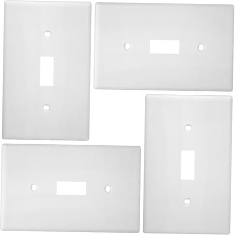 SEWACC 4 Pièces Plaque Murale de Couvercle Pc Protection Décoration Électrique pour Interrupteurs Facile à Installer à Entretenir
