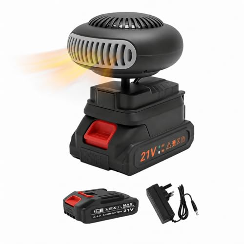 Portable Car Heater Battery Operated Space Heater with Anti Tilt Design Portable Car Window Defroster Long Lasting Heating Easily Fits into Any Room or Car for Office Indoor Use