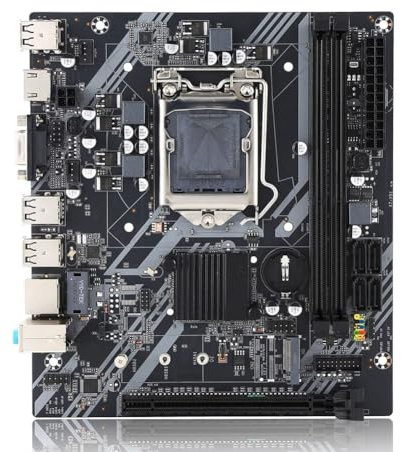 Buhdjfnke Scheda Madre per Computer H61-S Desktop LGA1155 Pin con M.2 Supporta CPU I3 I5 I7 di Seconda e Terza Generazione