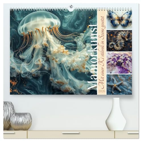 Mamorkunst (hochwertiger Premium Wandkalender 2026 DIN A2 quer), Kunstdruck in Hochglanz: Skulpturen aus Marmor zeichnen sich durch ihre ... Tiere einzufangen. (CALVENDO Tiere)