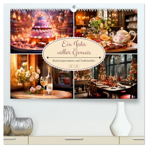Ein Jahr voller Genuss (hochwertiger Premium Wandkalender 2026 DIN A2 quer), Kunstdruck in Hochglanz: Küchenimpressionen und Traditionelles (CALVENDO Lifestyle)