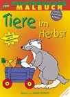 Fensterbilder-Malbuch, Tiere im Herbst: Ausmalen, Ausschneiden, Aufhängen. Vorlagen auch für Windowcolor geeignet