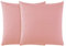 Class Home Collection Kissenbezug 40x40 Baumwolle – Kissenbezüge 40x40 im 2er Set – Weiche Kissenhüllen 40x40 für Sofa & Bett – Kopfkissenbezug für Kissen 40x40 cm mit Reißverschluss – Altrosa
