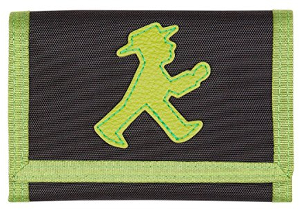AMPELMANN Goldesel | Brustbeutel schwarz/grün | 25 x 12 x 10 cm 100% Polyester in Canvas-Stil mit PU-Leder und Geher