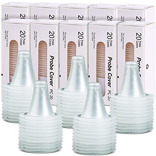 100 Stück Ohrthermometer-Abdeckungen, Nachfüllkappen, Objektivfilter, kompatibel mit Braun Thermometer-Ohrabdeckungen, BPA-frei und Einweg-Ohrthermometer-Abdeckkappen für digitales Ohrthermometer