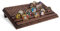 Majome TESLYAR 6 Rows Military Challenge Coins Stand Holder Display Rack Wooden Army Collectible Challenge Coin Display Case Wood Stand, Holds 30-36 Coins Natural Solid Wood Brown American Flag