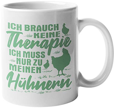Pagma Druck Tasse Hühner Geschenk - Huhn Becher Geschenkidee - Kaffeetasse Hühnerhalter Spruch Hühnerstall Motiv Kaffeebecher