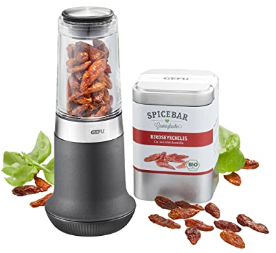 GEFU 00187 Set: Chilischneider X-PLOSION® + SPICEBAR Birdseyechilis, ganz, bio Inhalt 30 g