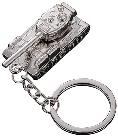 ARFUKA Schlüsselanhänger Edelstahl Auto Schlüsselanhänger Panzer Anhänger Metall Keychain Schlüsselbund Geburtstag Weihnachtsgeschenke für Männer und Frauen