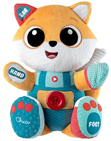 Chicco - Zweisprachiges Plüschtier, Braun, Groß, 00011296000040