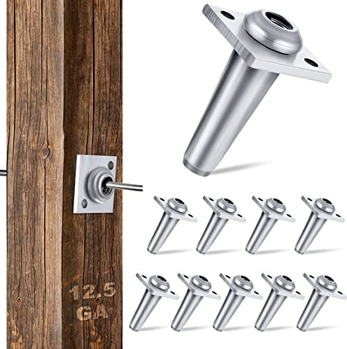 Lanties 10 Pcs Anchor Wire Vise with Screws Grape Trellis Anchor Vise for Tightening 12-13 Gauge Wire to Build Trellises, Vineyards, Fences and Arbors