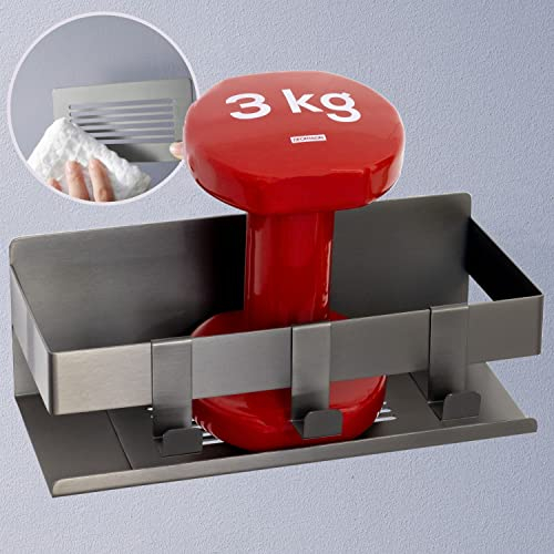 DEKAZIA Duschablage ohne Bohren grau | Duschregal ohne Bohren Duschkorb ohne Bohren Badregal ohne Bohren Duschablage grau Shampoo Halterung für Dusche Aufbewahrung Badezimmer Regal ohne Bohren