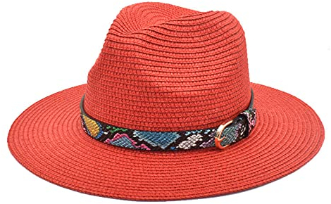 SRZYMJ Sonnenhut Für Damen Sonnenhut Damen Lochstickerei Fischerhut Atmungsaktiv Sonnenhut Großer Kopf Sombrero Hut XXL Anglerhut Sonnenhut Damen Faltbar Rot