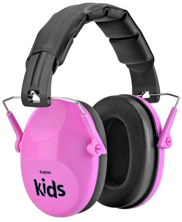 KAYNN 032 Kinder Gehörschutz für Lärm - 28dB SNR Rauschunterdrückung Kopfhörer für Konzerte, sensorische Kopfhörer Autismus, Alter 3-16 (Rosa)