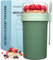 Mitsemmo Müslibecher to Go 760ml+230ml,Müsli Cup to Go Becher,Joghurtbecher to Go mit Löffel,Cornflakes Müslibecher Suppenbecher Müslischale Frühstücksdose Müslibox,Joghurt Box to Go Becher (Grün)