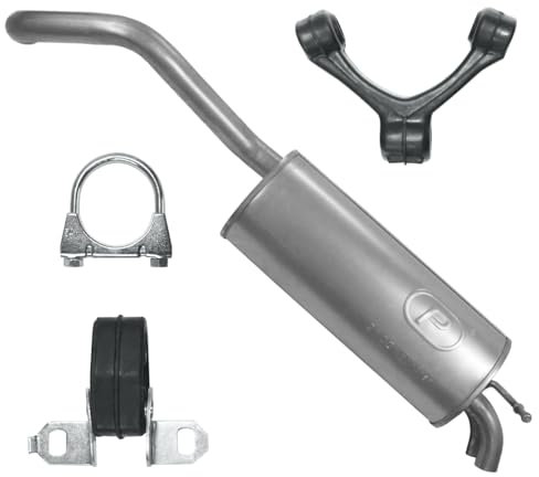 Polmo Schalldämpferset Auspuff Endtopf für Polo 4 IV 9N 2003-11/2009 1.9 TDI Schrägheck