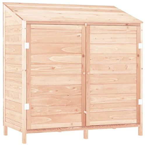 Armoire de Jardin en Bois Remise Outils Cabane Extérieur, Jardinage Abri de Stockage Abri de Rangement Toit en Pente, pour Maison, Jardin, Cour, 102x52x112 cm